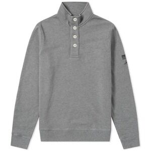Barbour International x Steve McQueen Wrench Henley Sweater Mens XL Gray Button
